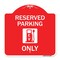 Signmission Ev W/ Electric Vehicle Charging Station Graphic, Red & White Aluminum Sign, 18" x 18", RW-1818-24089 A-DES-RW-1818-24089 - alternate 1
